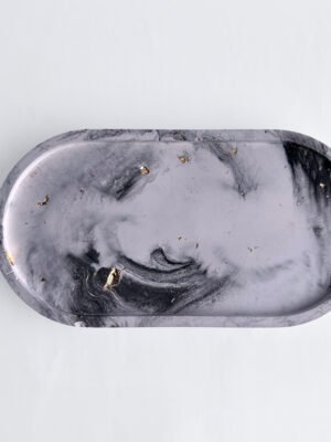 Marble Inspired Candle Accessories | Oval Large tray